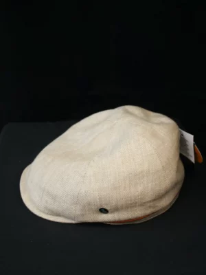Accessoire Casquette Lin Chevron Beige Moyen