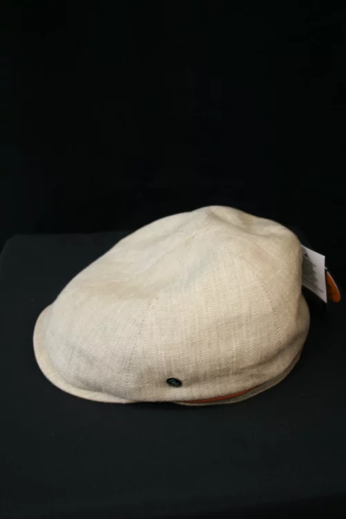 Accessoire Casquette Lin Chevron Beige Moyen