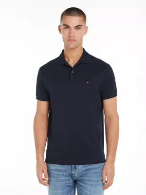 Polo Manches Courtes Jersey Mercerise Bleu Fonce