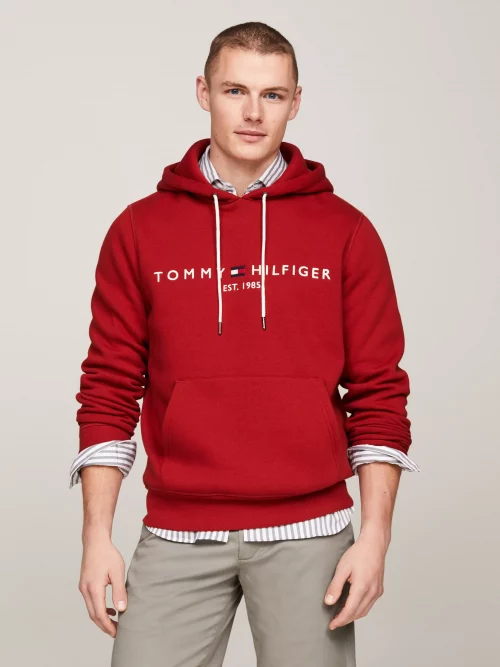 Pull Sweat  Capuche Logo Rouge Moyen