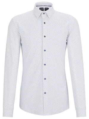 Chemise Manches Longues Ville Performance Losange Bleu Clair
