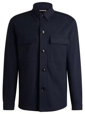 Veste Ville Jersey Surchemise Bleu Fonce