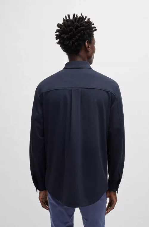 Veste Ville Jersey Surchemise Bleu Fonce – Image 2
