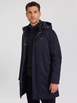 Grosse Piece Parka Always Nylon Capuche Amovible Bleu Fonce