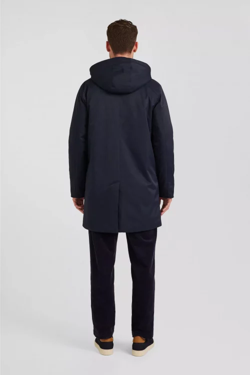 Grosse Piece Parka Always Nylon Capuche Amovible Bleu Fonce – Image 2