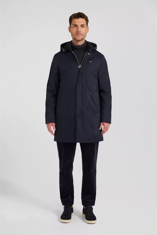 Grosse Piece Parka Always Nylon Capuche Amovible Bleu Fonce – Image 3