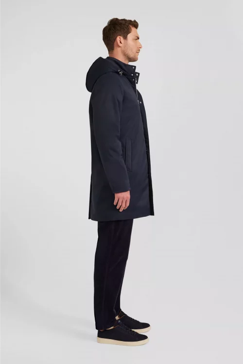 Grosse Piece Parka Always Nylon Capuche Amovible Bleu Fonce – Image 4
