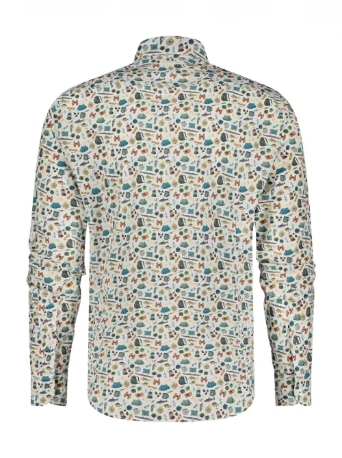 Chemise Manches Longues Sport Camping Vert Moyen – Image 2