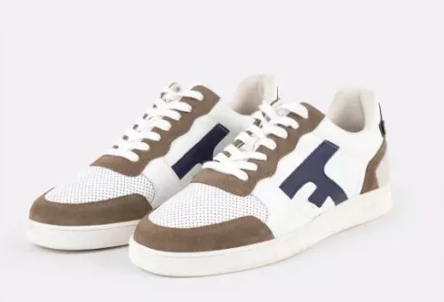 Accessoire Chaussures Sneaker Cuir Suede Camel Beige Moyen – Image 2