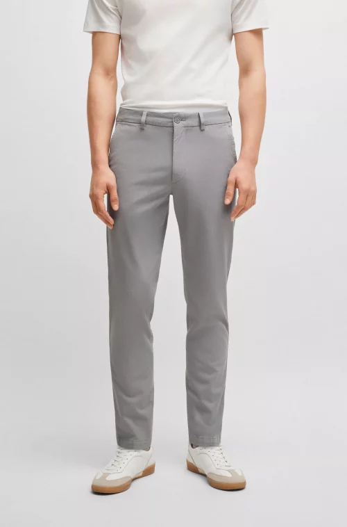 Pantalon Sport Performance Broken Twill Gris Clair