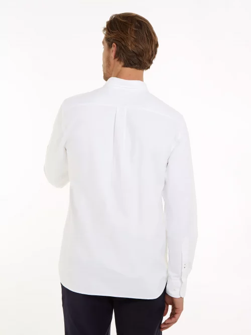 Chemise Manches Longues Sport Oxford Uni Blanc – Image 3
