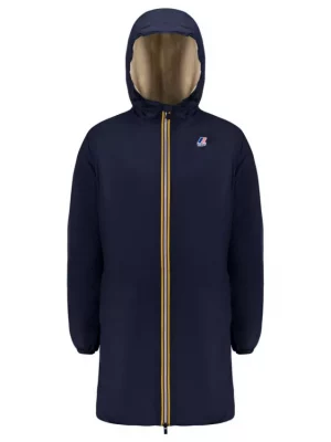 Grosse Piece Parka Double Sherpa Bleu Fonce