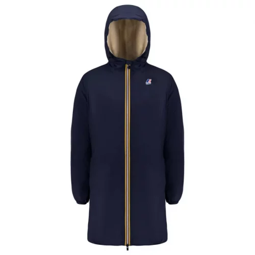 Grosse Piece Parka Double Sherpa Bleu Fonce