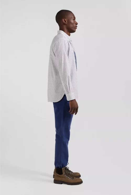 Chemise Manches Longues Sport Imprime Noeuds Bleu Moyen – Image 4
