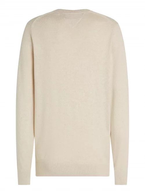 Pull Col Rond Coton Cash Beige Clair – Image 2