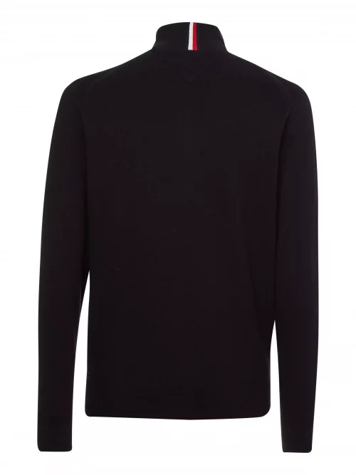 Pull Col Cheminee Coton Cash 1/2 Zip Noir Fonce – Image 2