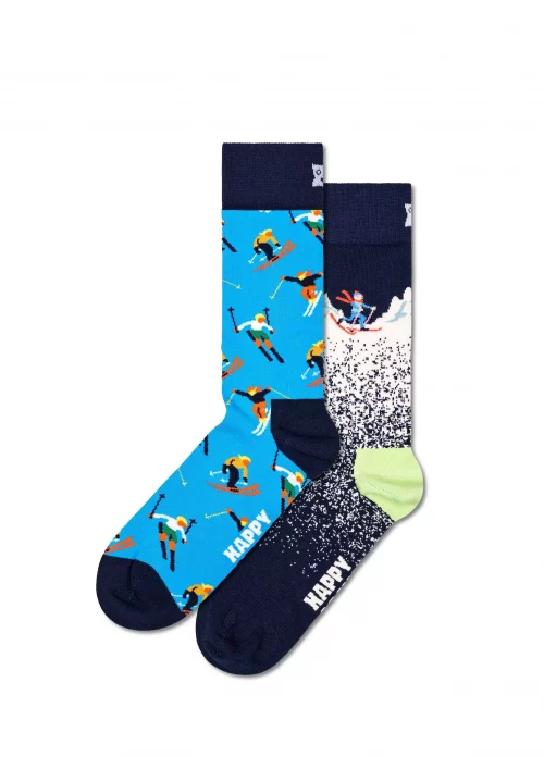 Accessoire Chaussettes Duo Chalet Ski Bleu Moyen