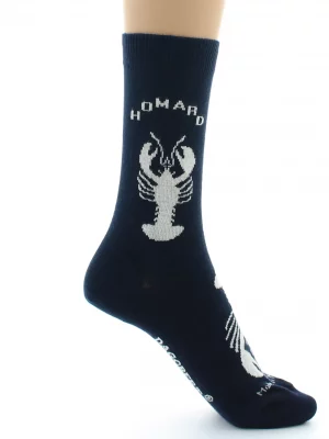 Accessoire Chaussettes Homard Bleu Fonce