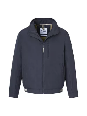 Grosse Piece Blouson Teddy Bord Elastique Bleu Fonce