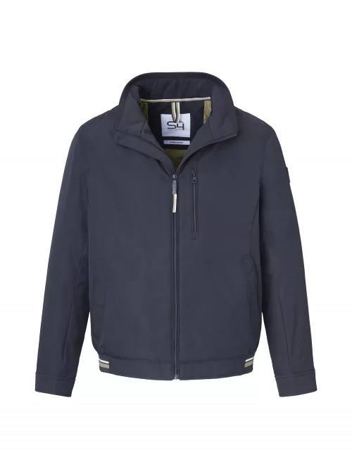 Grosse Piece Blouson Teddy Bord Elastique Bleu Fonce