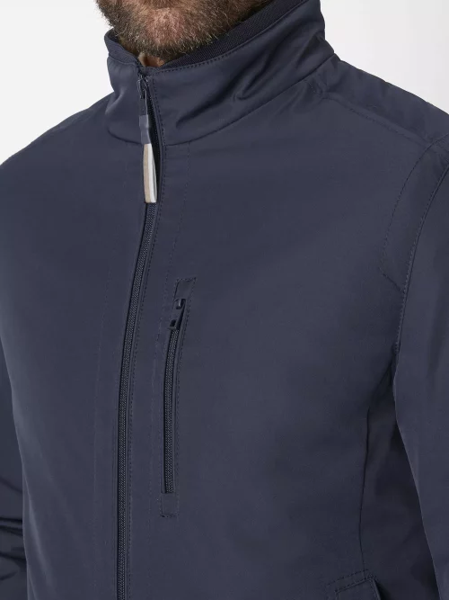 Grosse Piece Blouson Teddy Bord Elastique Bleu Fonce – Image 3