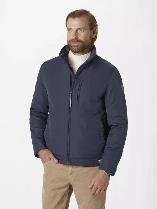 Grosse Piece Blouson Teddy Bord Elastique Bleu Fonce – Image 5