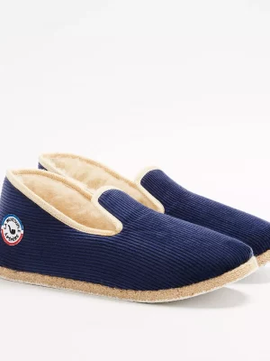 Accessoire Chaussures Velours 500 Raies Bleu Fonce