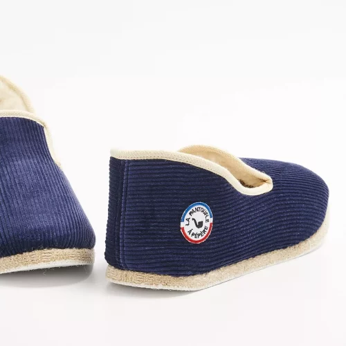 Accessoire Chaussures Velours 500 Raies Bleu Fonce – Image 3