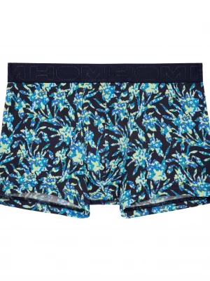 Accessoire Shorty Imprime Fleurs Bleu Fonce