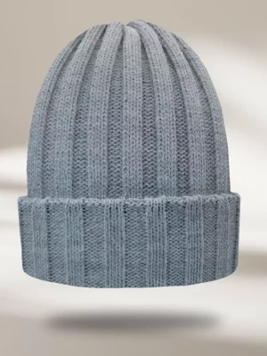 Accessoire Bonnet Uni Cote 3*3 Gris Clair