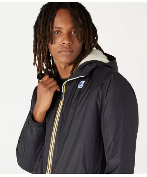 Grosse Piece Parka Double Sherpa Longue Noir Fonce – Image 2