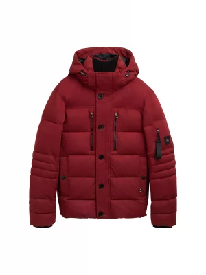 Grosse Piece Blouson Doudoune Courte Rouge Fonce