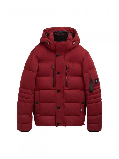 Grosse Piece Blouson Doudoune Courte Rouge Fonce