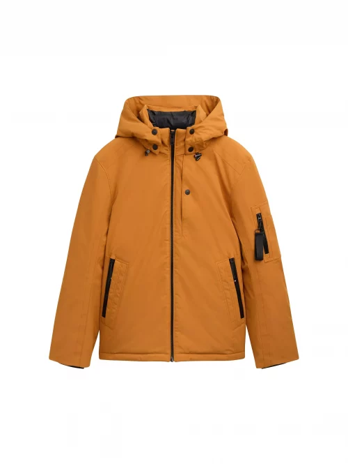Grosse Piece Blouson Nylon Court Jaune Moyen