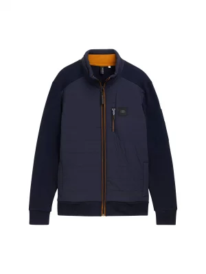Gilet Manches Longues Bi-matiere Bleu Fonce