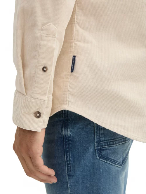 Chemise Manches Longues Sport Velours Beige Clair – Image 4