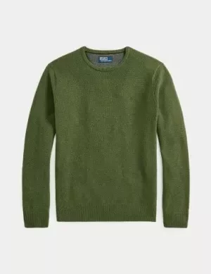 Pull Col Rond Loryelle Uni Kaki Clair