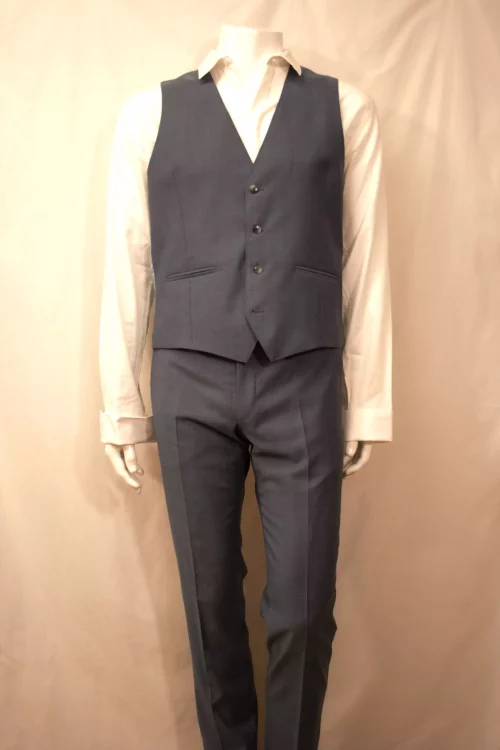 Costume 3 Pieces Toile Bleu Las Bang Casino Bleu Moyen – Image 2