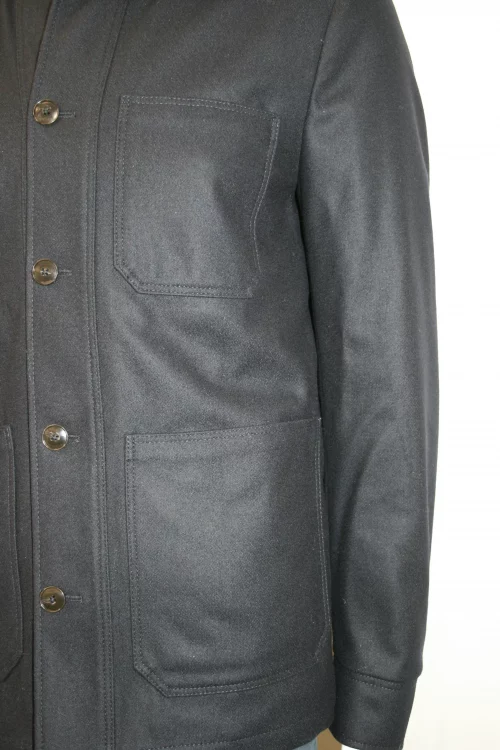 Veste Ville Veste Chemise Bleu Fonce – Image 3