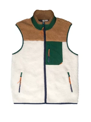 Gilet Manches Longues Sherpa Beige Clair