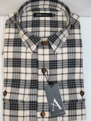 Chemise Manches Longues Sport Surchemise Carreau Beige Beige Moyen