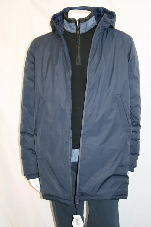 Grosse Piece Parka Inspiration K-way Bleu Fonce – Image 5
