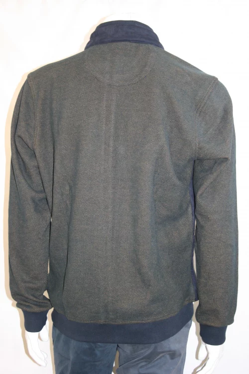 Gilet Manches Longues Bi-matiere Bleu Fonce – Image 2