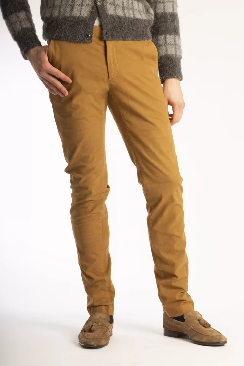 Pantalon Sport Micro Structure Beige Moyen