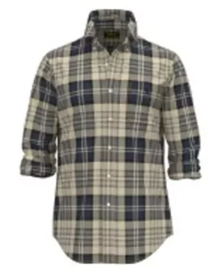 Chemise Manches Longues Sport Custom Carreau Gratte Bleu Moyen