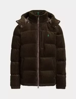 Grosse Piece Blouson Doudoune Velours Deperlant Beige Fonce