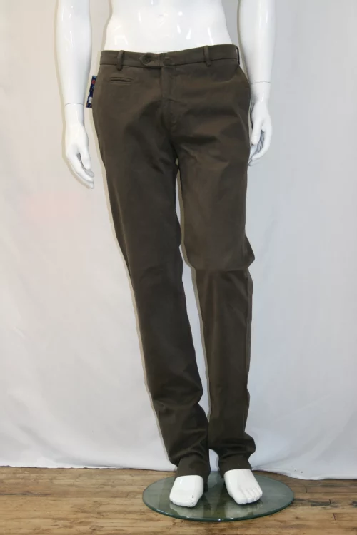 Pantalon Sport Chino Satin Pat Hamilton Beige Fonce