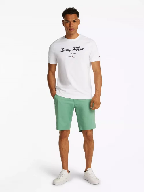 T-shirt Manches Courtes Broderie Italique Blanc – Image 4