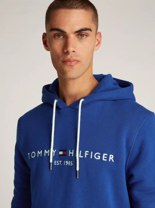 Pull Sweat  Capuche Logo Bleu Moyen – Image 3