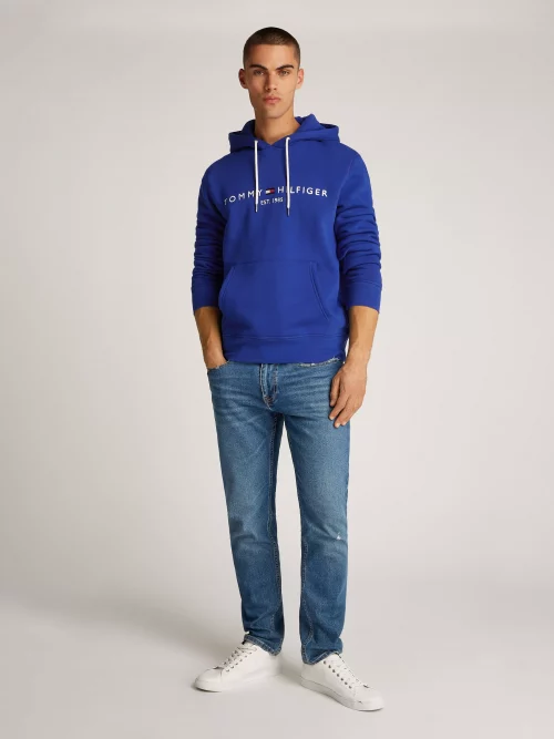 Pull Sweat  Capuche Logo Bleu Moyen – Image 4